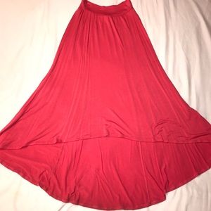 Coral New Directions hi-low skirt.
